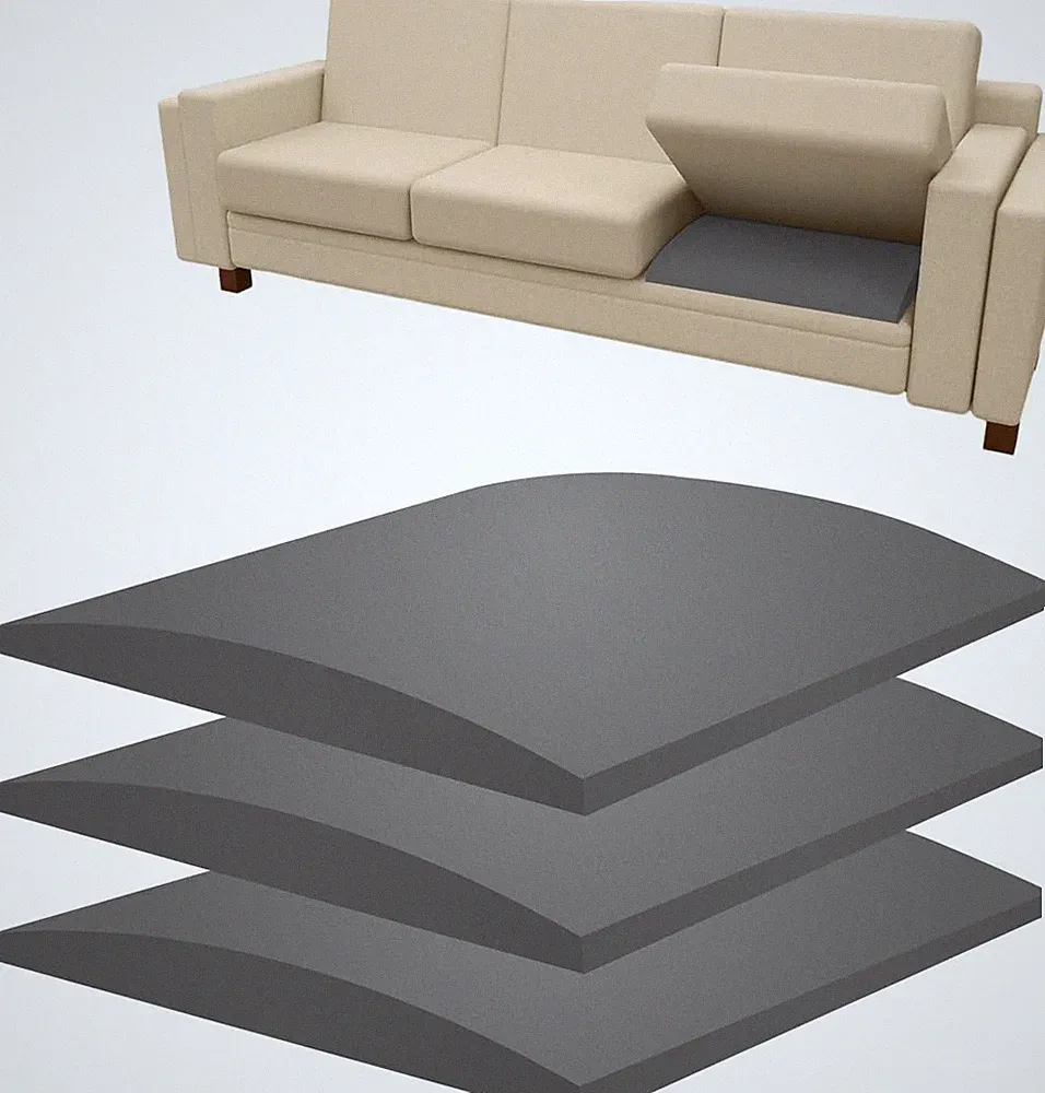 3 Pack Couch Sofa Cushion Support 20"X 20" Foam for Sagging Seat-High Density Fo