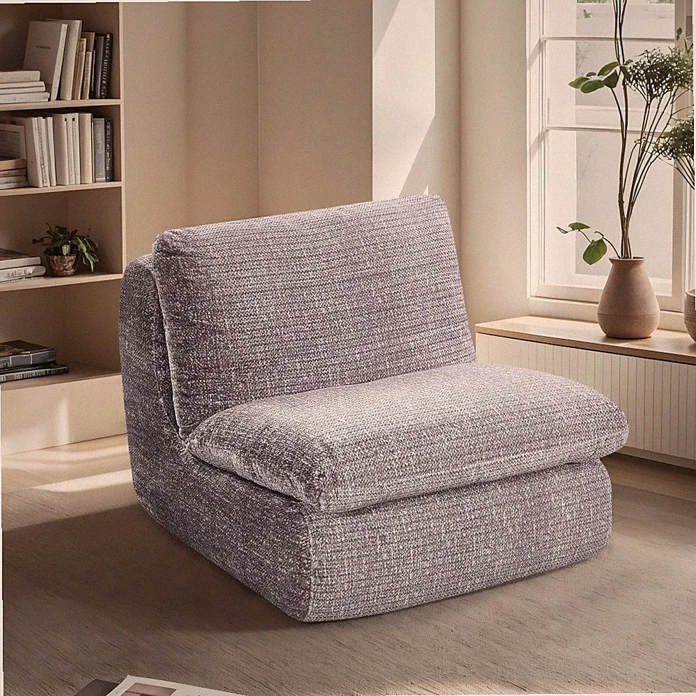 Premium Corduroy Recliner Sofa Chair, Ergonomic w/ High-Density Foam, Grey
