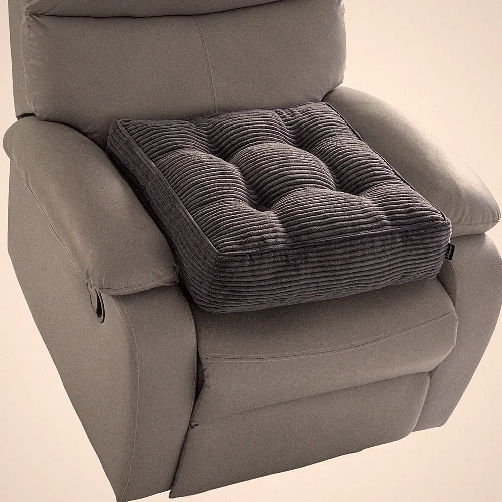 Tufted Corduroy Recliner Seat Cushion for Elderly, High Density Foam Large Sq...